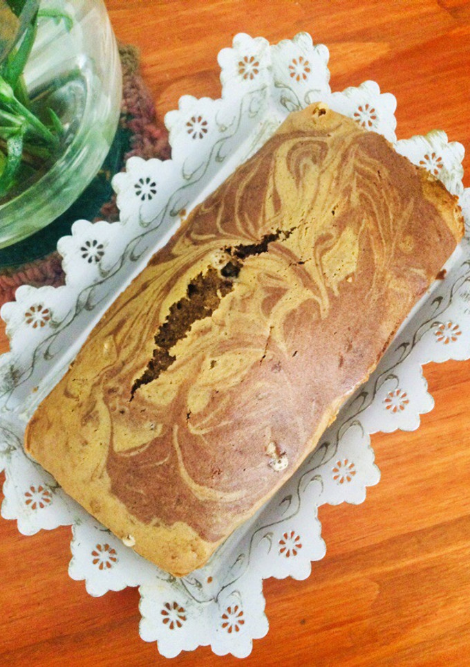 Una foto de Budín marmolado de matcha SIN TACC