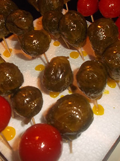 Una foto de Coles de bruselas caramelizadas