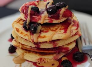 Una foto de Pancakes de proteína ~400 calorías