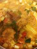 Sopa de verduras con camarón seco