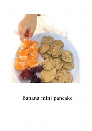 Foto resep Banana oat mini pancake - mpasi 12m+