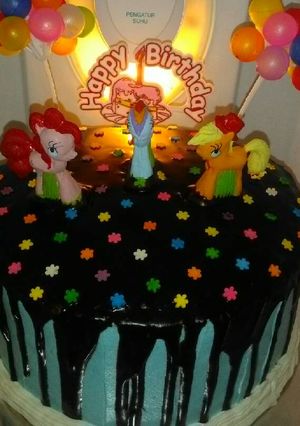 Foto resep Kue Ulang Tahun (siram ganache) 🎂