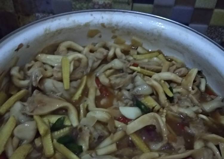 Langkah meracik Tumis Jamur Tiram Jagung Muda Anti Gagal