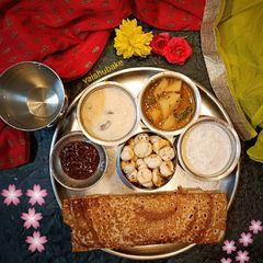 A picture of Falahari Thali/ Vrat ki thali / Southern Vrat Thali.