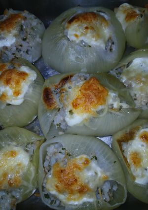 Töltött hagyma recept fotója