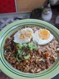 Lentejas con carne de soya