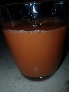 A picture of Watermelon carrot juice.