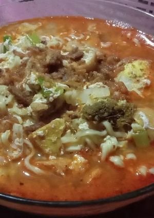 Foto resep Mie kuah pedas