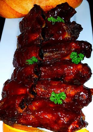 A picture of Mike's Smoked BBQ'd Beef Ribs.