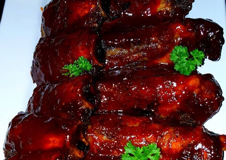Recipe of Favorite Mike's Smoked BBQ'd Beef Ribs