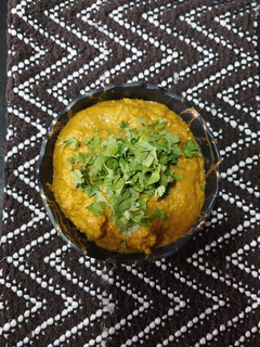 A picture of Lauki sabji (coconut gravy).