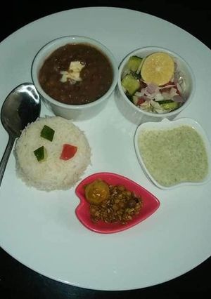 A picture of Masur Chawal platter🍚🍛.