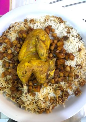 صورة لوصفة كبسة بكشنة البطاطس والحمص