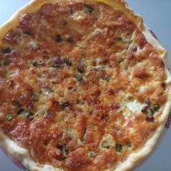 A picture of Torta salata - pancetta, asparagus & pecorino.