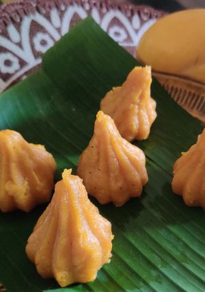 A picture of Mango Kozhukattai With Left Over Rice.