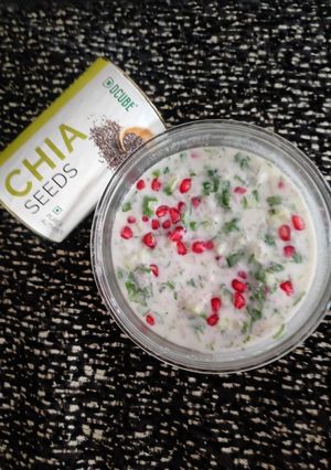 A picture of Chia seeds Raita.