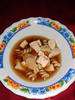 Foto resep Semur tahu kuah bening with sosis dan macroni spiral