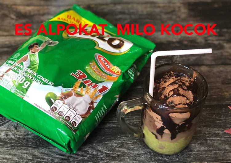 Cara memasak Es alpokat milo kocok , Lezat Sekali