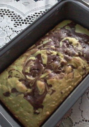 Foto resep Marble Pandan and Chocolate Cake