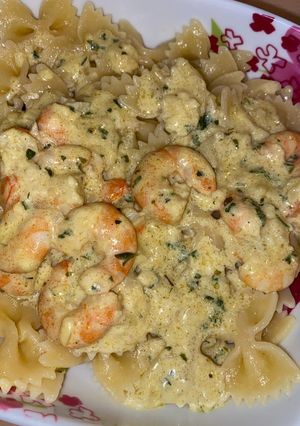 Une photo de Pâtes aux crevettes