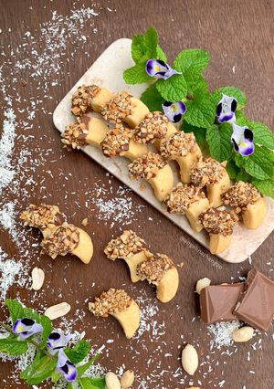 Foto resep Butter cookies berbalur Coklat silverqueen 🍫