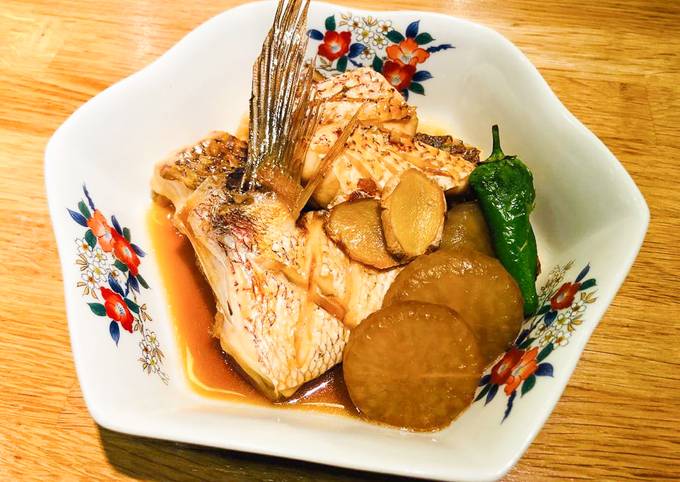 Japanese style Simmered Sea Bream