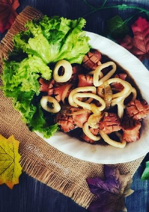 Foto resep Cumi Sosis Saos Teriyaki