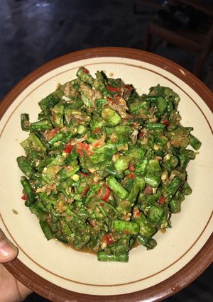 Foto resep Sambal kacang panjang (pencok kacang)