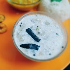 A picture of Cucumber pachadi.