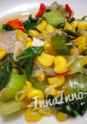 Foto resep Tumis pokcoy jagung manis