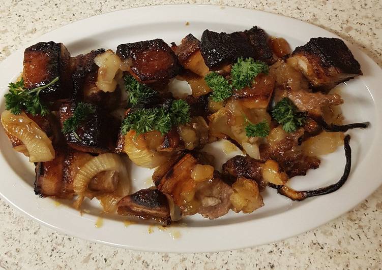 Recipe of Super Quick Homemade Belly Pork onion and Apple