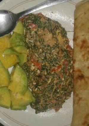 A picture of Sukumawiki with eggs.
