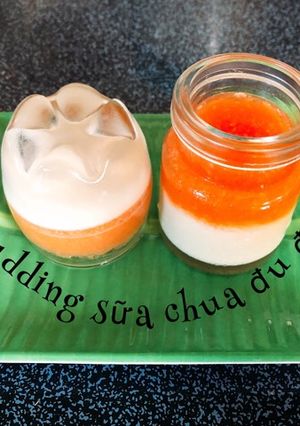 Hình của món Ăn dặm - Pudding sữa chua đu đủ.