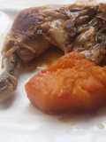 Contramuslos con calabaza y tomate