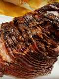 Honey brown sugar glazed ham