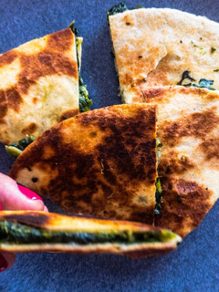 Vegetarische Quesadillas mit Spinat Rezepthauptbild