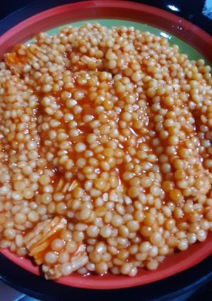 صورة لوصفة محمصة بصلصة طماطم سهلة وبنينة 😋😋