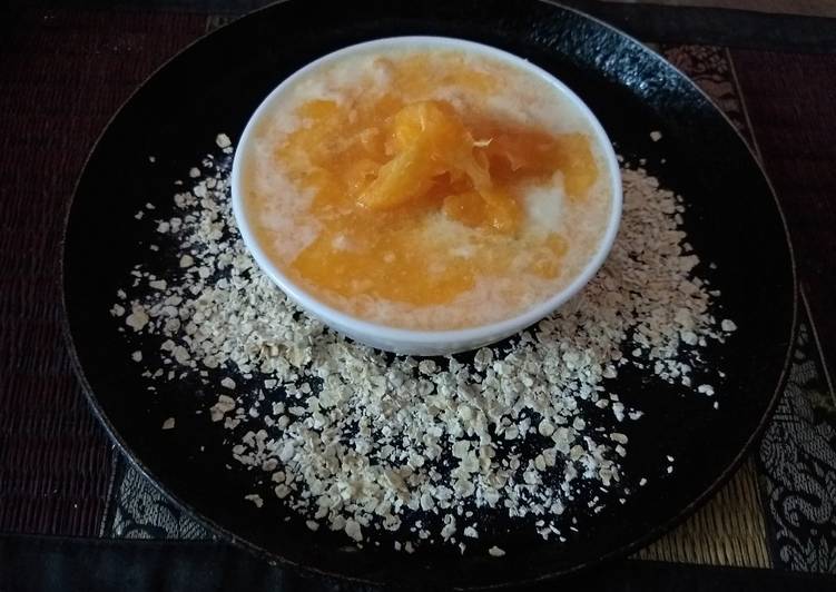 Oats and orange rabri