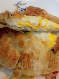 氣炸鍋料理-抓餅加蛋 的食譜成品照片