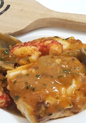 Foto principal de Merluza con Carabineros y Almejas | Receta que prepare en Master