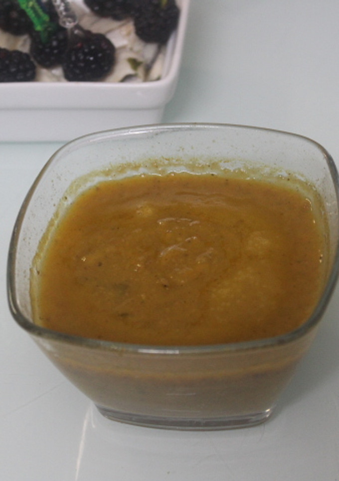 Una foto de Crema de calabacines con beicon