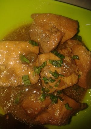 Foto resep semur pedas ayam dan tahu