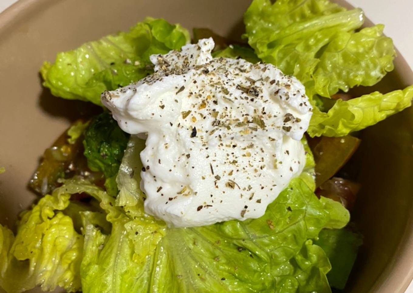 Ensalada verde de jitomate orgánico