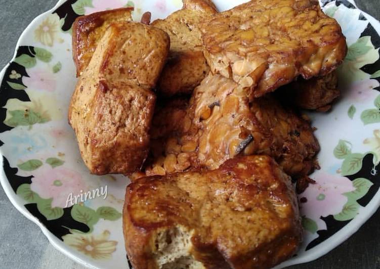 Tahu + tempe bacem