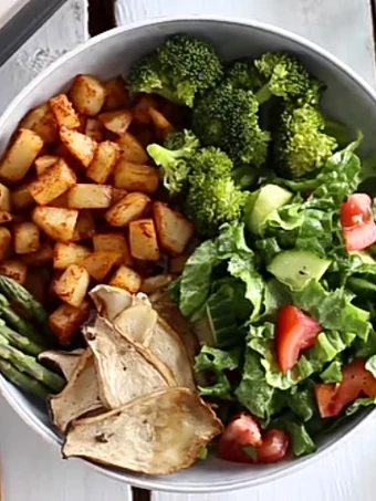 Easy Steps to Make Recipes Roasted potatoes and mushroom 😋 the Delicious Delicious.