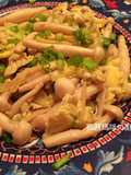 Silky Eggs with White Beech Mushrooms