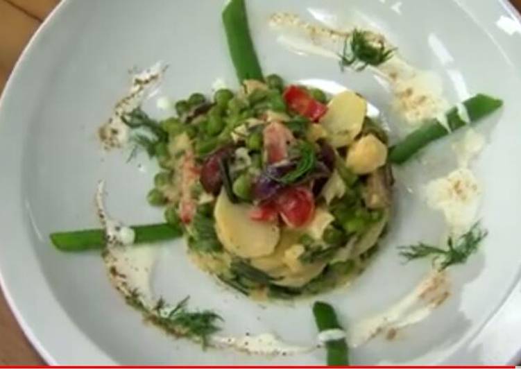 Recipe of Ultimate Dahi mein subji kaa guldasta