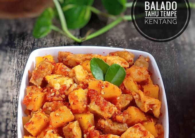 Balado Tahu Tempe Kentang
