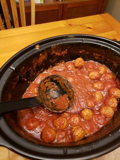 A picture of Meatballs in Italian Spaghetti sauce.