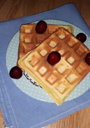 O poză a rețetei Waffe simple cu iaurt.